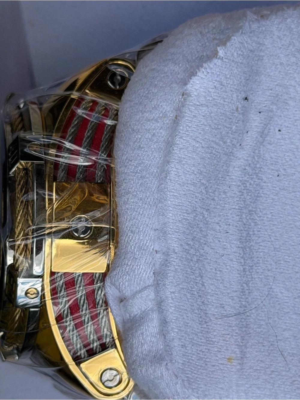 Two-Tone Gold & Silver Chronograph Watch - White Dial